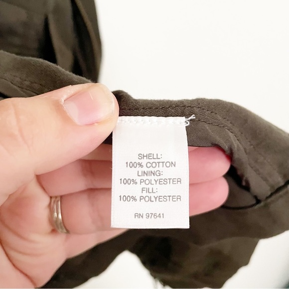 J Jill Olive Green Cotton Utility Military Field Jacket Size XS Zip Up Pockets - Picture 8 of 9